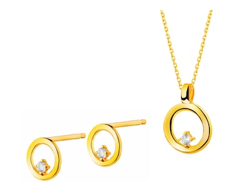 Yellow Gold Earrings, Pendant & Chain – Setc