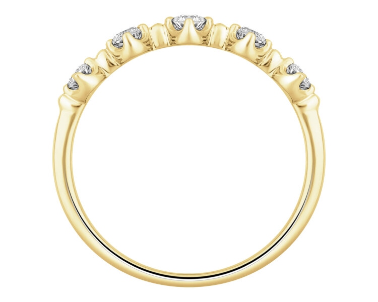 14 K Yellow Gold Ring with Diamonds - 0,25 ct - fineness 14 K