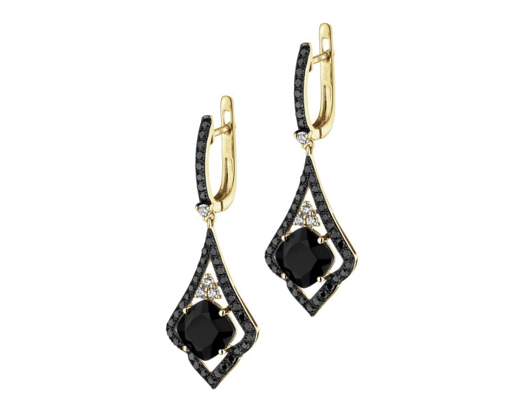 14 K Yellow Gold Dangling Earring - fineness 14 K