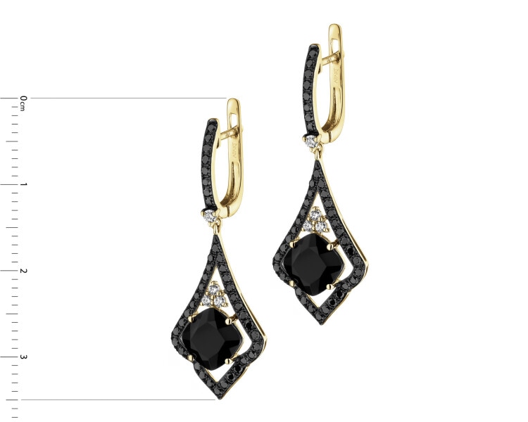 14 K Yellow Gold Dangling Earring - fineness 14 K