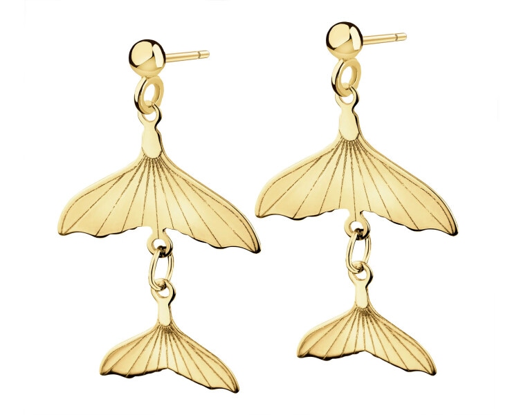 9 K Yellow Gold Dangling Earring