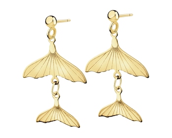 9 K Yellow Gold Dangling Earring