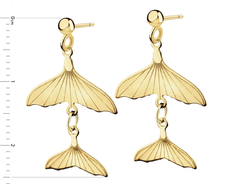 9 K Yellow Gold Dangling Earring