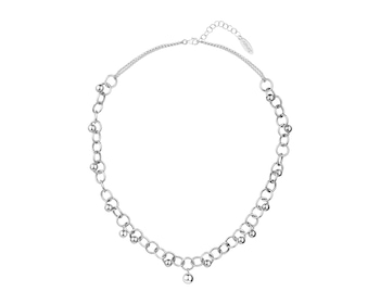 Rhodium Plated Silver Necklace 