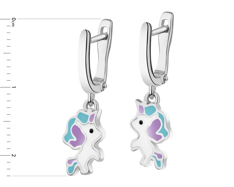 Rhodium Plated Silver Earrings