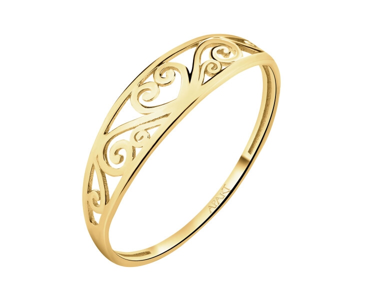 8 K Yellow Gold Band Ring 