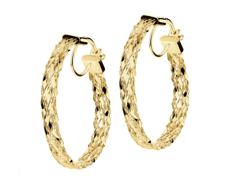 9 K Yellow Gold Earrings 