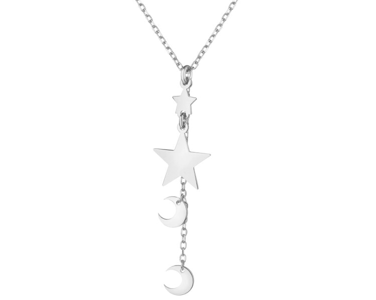 Rhodium Plated Silver Necklace 