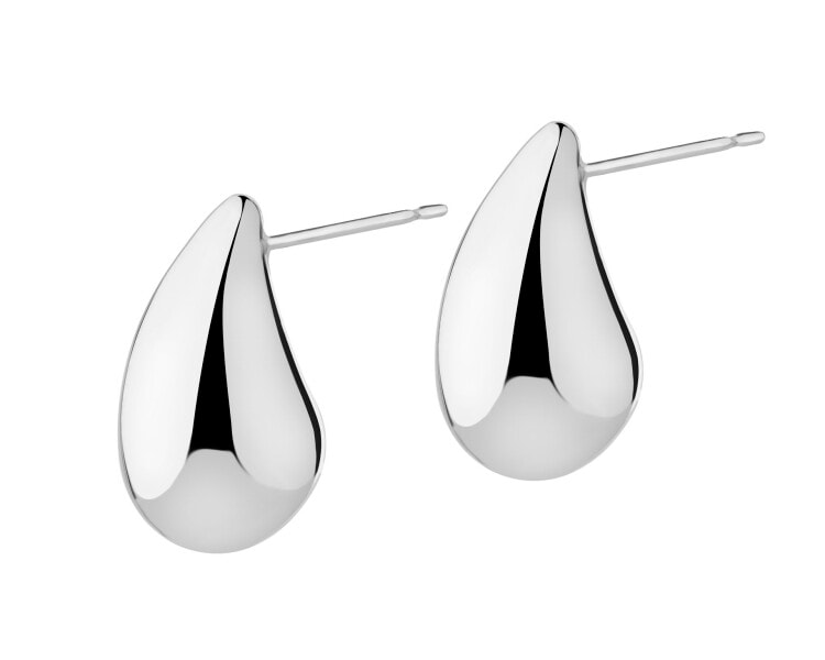 Rhodium Plated Silver Earrings 