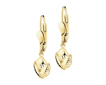 8 K Yellow Gold Dangling Earring 