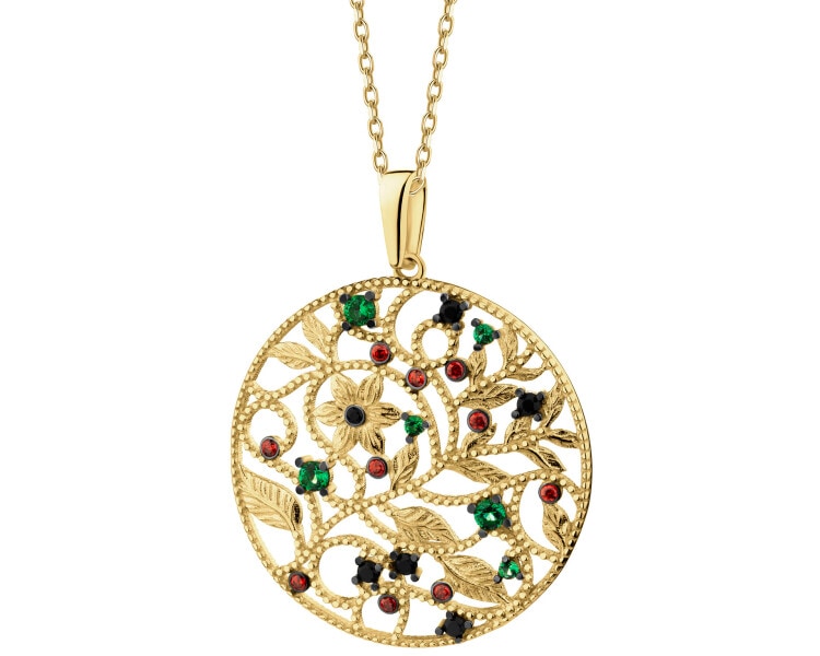 9 K Yellow Gold Pendant with Cubic Zirconia