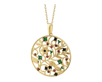 9 K Yellow Gold Pendant with Cubic Zirconia