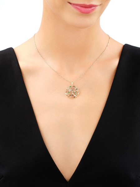 9 K Yellow Gold Pendant with Cubic Zirconia