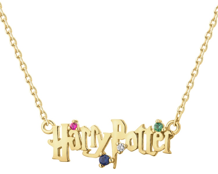 Gold-plated silver necklace with zircons - Harry Potter, Warner Bros. Discovery