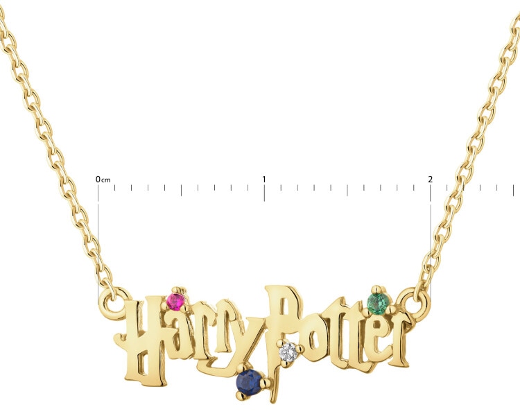 Gold-plated silver necklace with zircons - Harry Potter, Warner Bros. Discovery