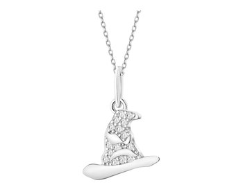 Sterling silver pendant with zircons - Harry Potter, The Sorting Hat, Warner Bros. Discovery