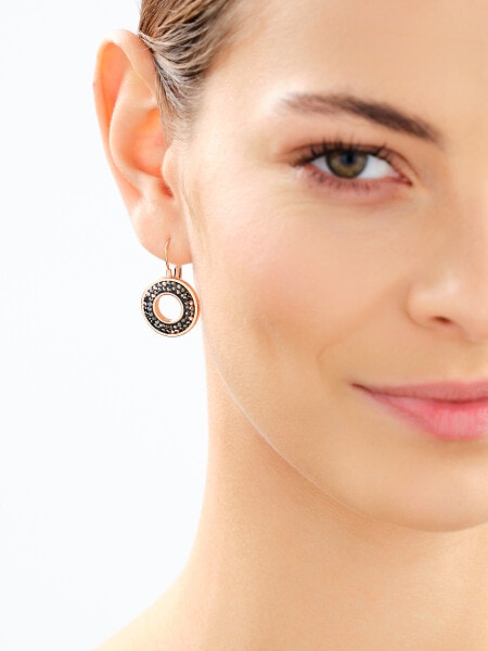 Stainless Steel Hoop Earring with Marcasite