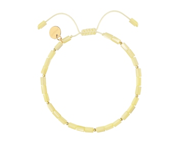 Gold-Plated Brass Bracelet with Mother Of Pearl