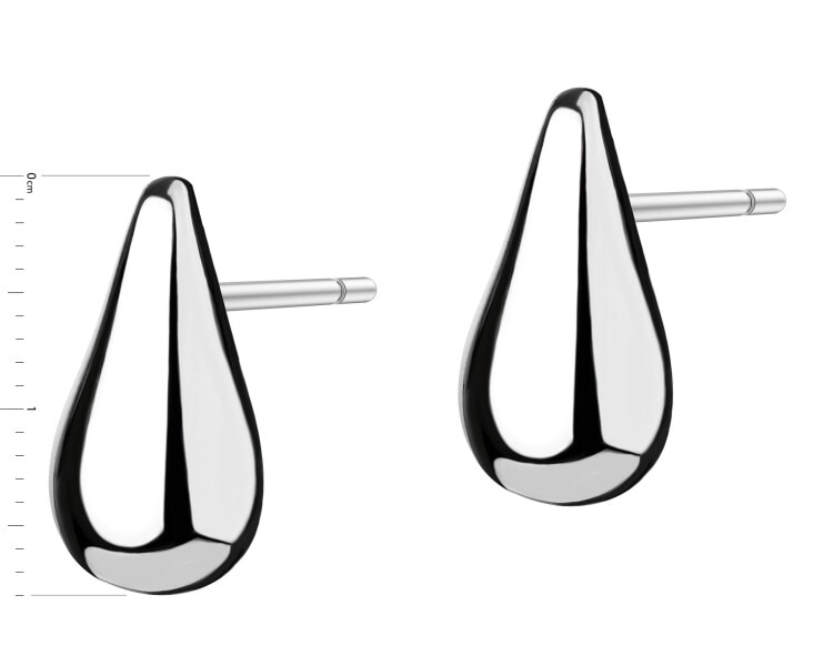 Rhodium Plated Silver Earrings