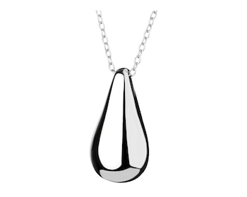 Rhodium Plated Silver Necklace 