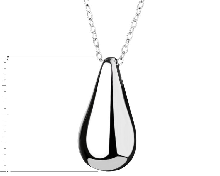 Rhodium Plated Silver Necklace