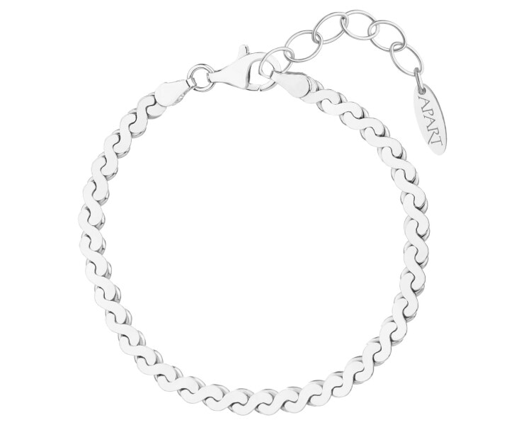 Rhodium Plated Silver Bracelet 