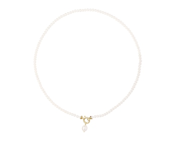 14 K Yellow Gold Pearl Necklace with Pearl