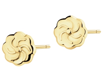 9 K Yellow Gold Earrings 