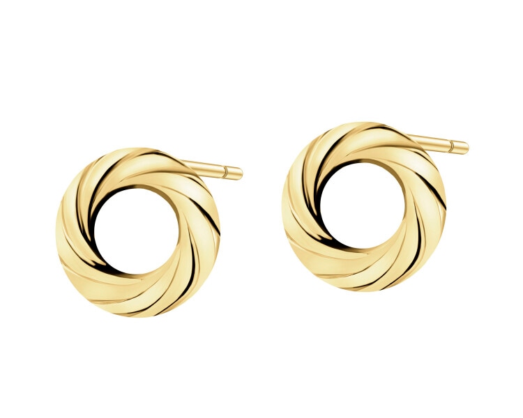 14 K Yellow Gold Earrings 