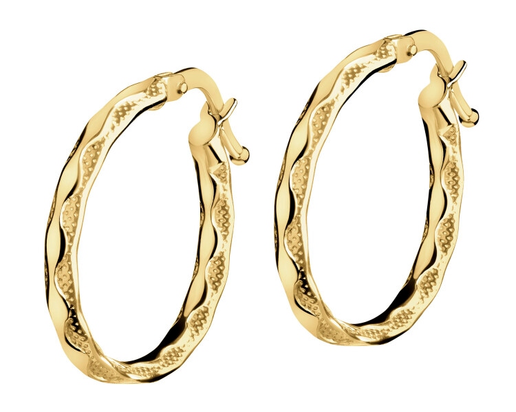 9 K Yellow Gold Hoop Earring 