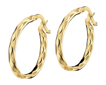 9 K Yellow Gold Hoop Earring 