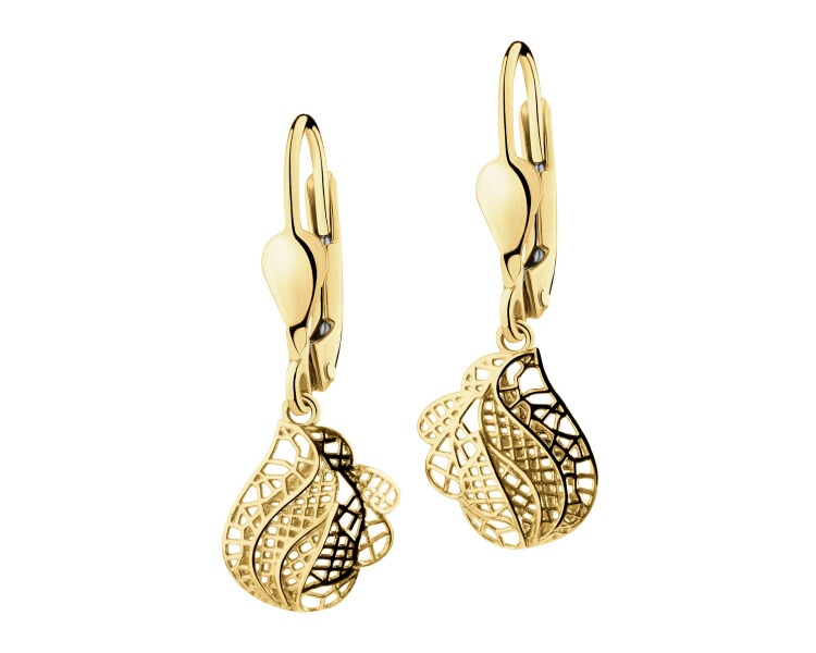 14 K Yellow Gold Dangling Earring 