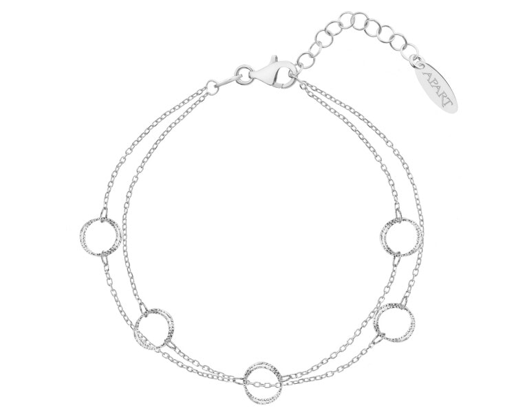 Rhodium Plated Silver Bracelet 