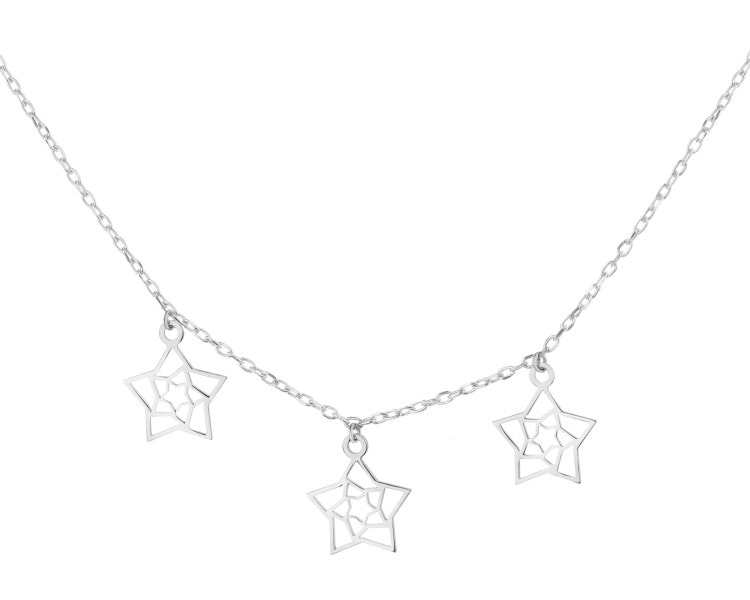 Rhodium Plated Silver Necklace 