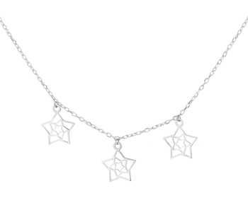 Rhodium Plated Silver Necklace 