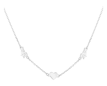 Rhodium Plated Silver Necklace 