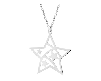 Rhodium Plated Silver Necklace 