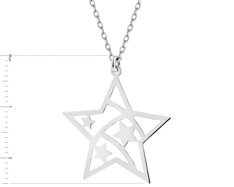 Rhodium Plated Silver Necklace