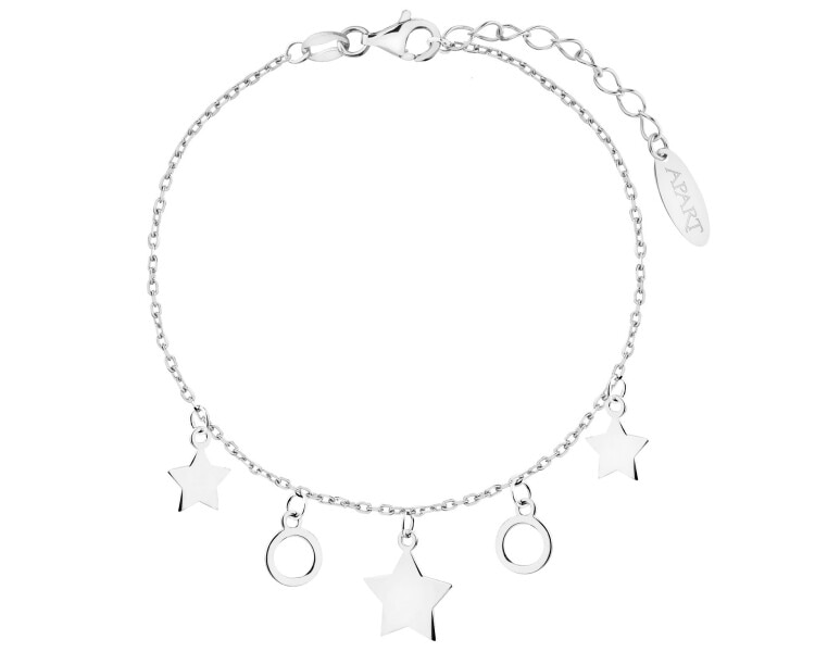 Rhodium Plated Silver Bracelet 