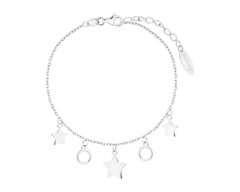 Rhodium Plated Silver Bracelet 