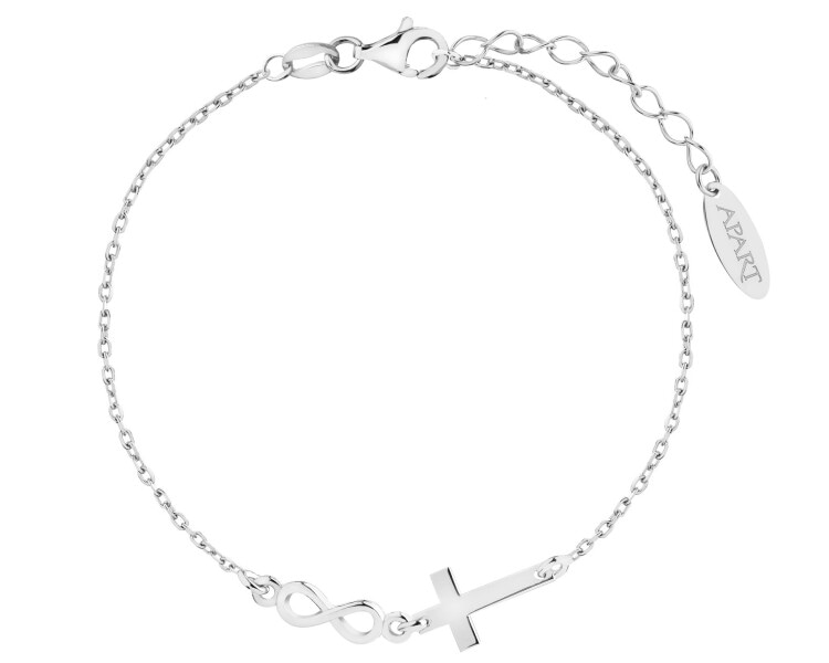 Rhodium Plated Silver Bracelet 