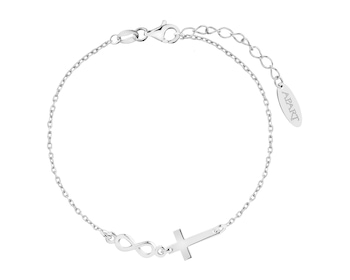 Rhodium Plated Silver Bracelet 