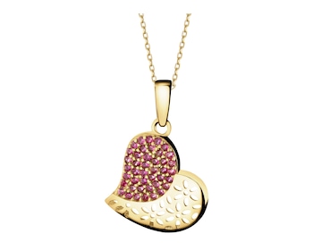 9 K Yellow Gold Pendant with Cubic Zirconia