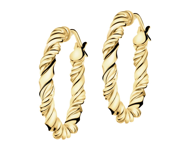 9 K Yellow Gold Hoop Earring 