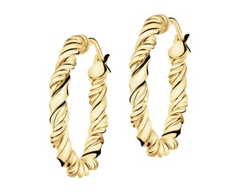 9 K Yellow Gold Hoop Earring 