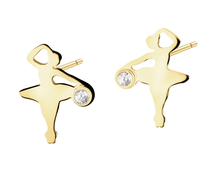 8 K Yellow Gold Earrings 