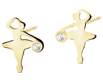 8 K Yellow Gold Earrings 