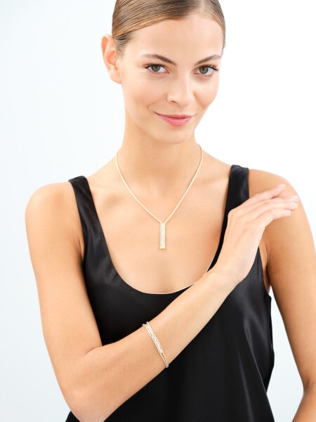 14 K Yellow Gold Necklace with Cubic Zirconia