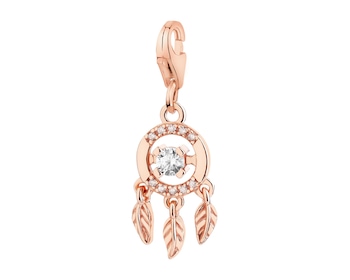 Gold-Plated Silver Pendant with Cubic Zirconia