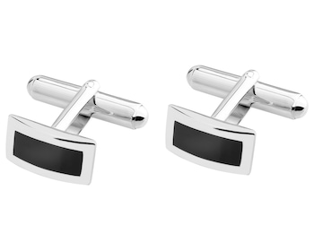 Rhodium Plated Silver Cufflink 